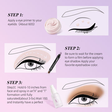 【Flash Sale】Lock In Your Look-Ice Cream Eye Primer & Setting Spray Set(2pcs)